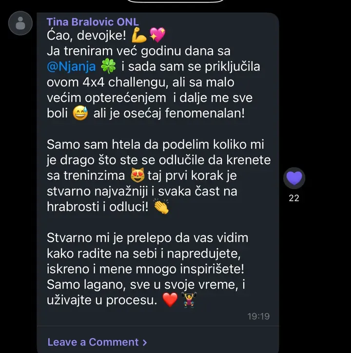 Poruka učesnice programa 10