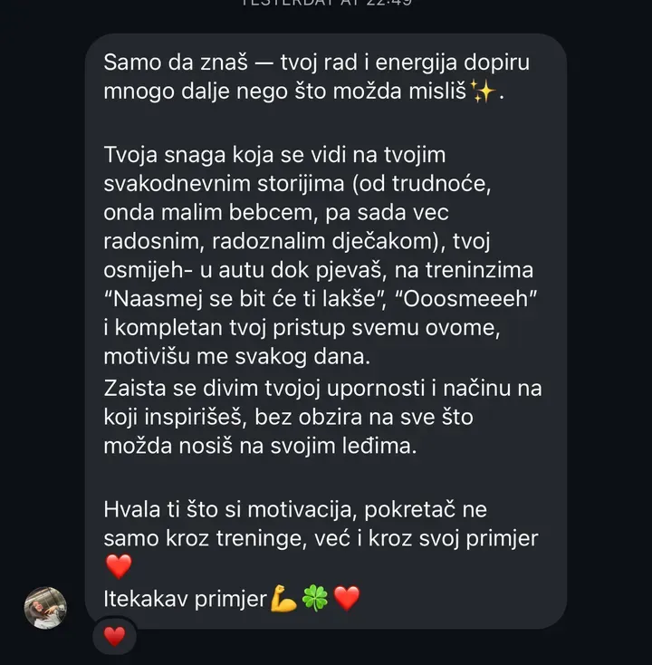 Poruka učesnice programa 15