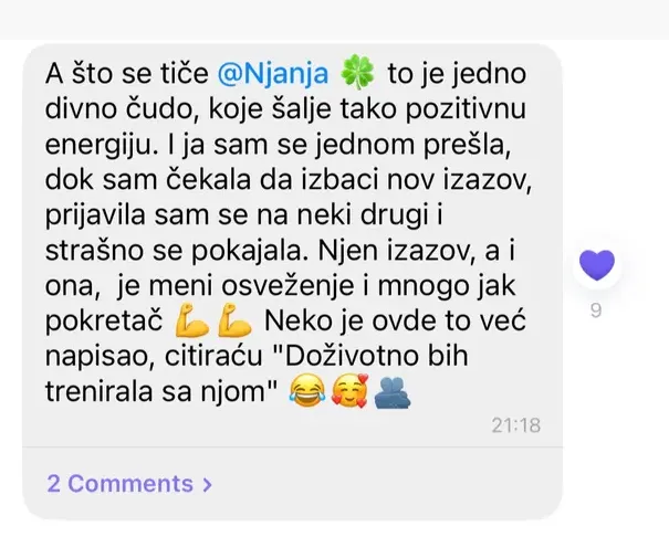 Poruka učesnice programa 2