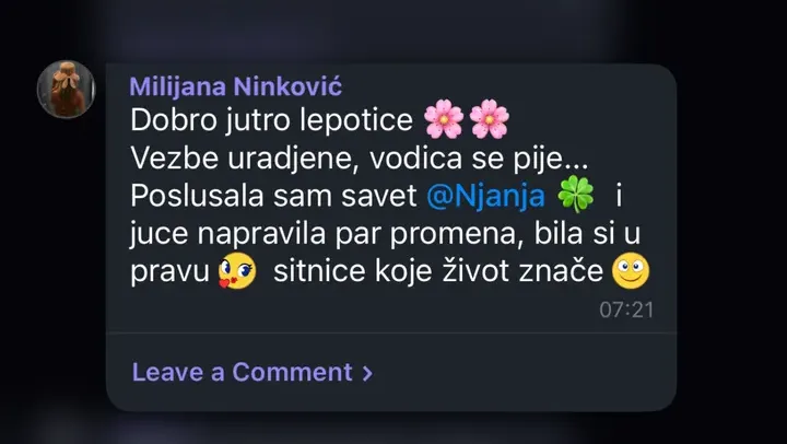 Poruka učesnice programa 4