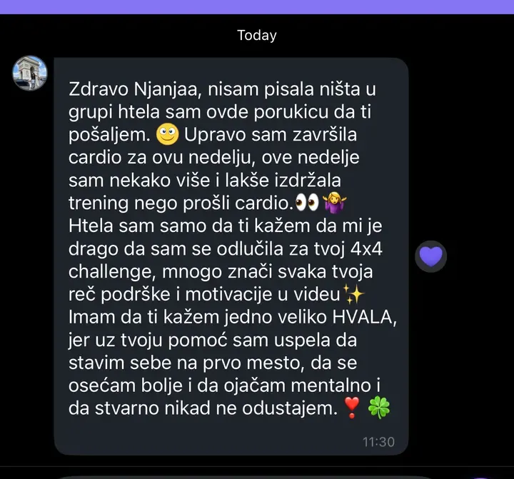 Poruka učesnice programa 7